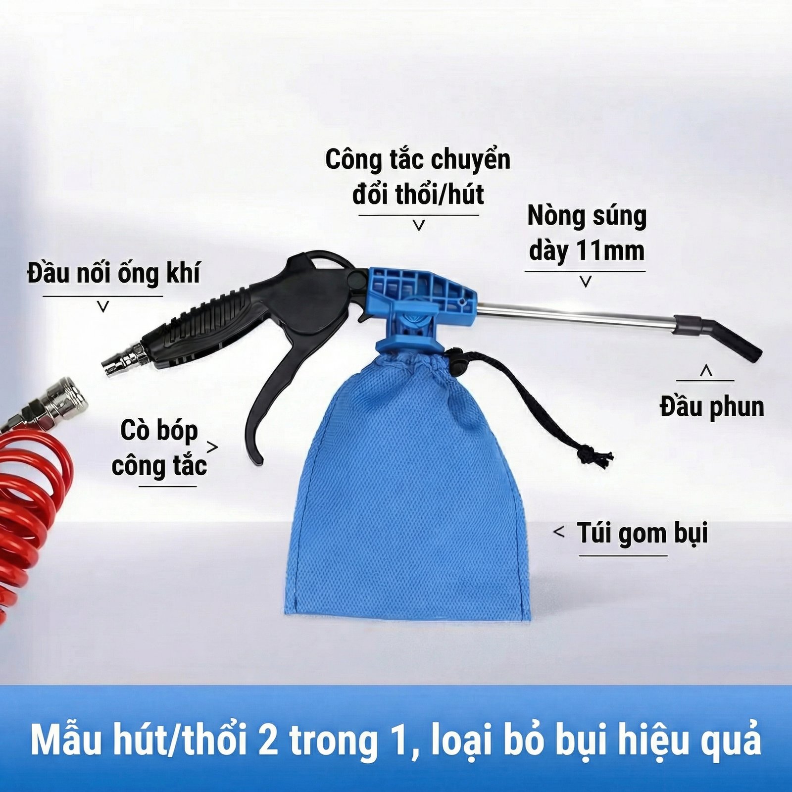 Súng Thổi Hút Bụi Vải 2in1 1